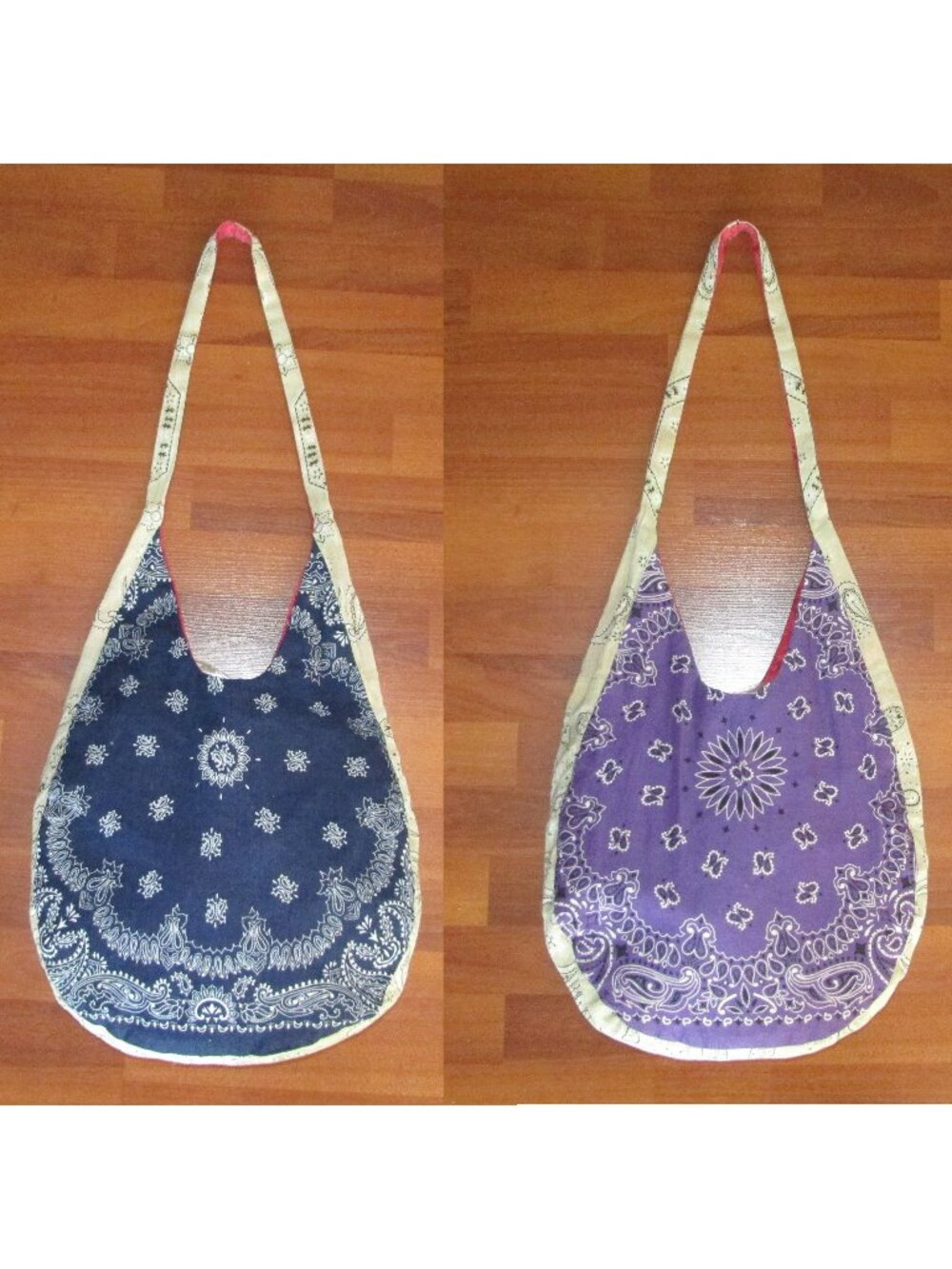 Bandana Reversible Sides Hobo Bag